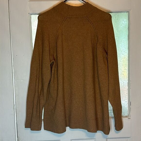 Sonoma Women’s Tan Mock Turtleneck Oversized pullover sweater size XXL - Picture 5 of 5